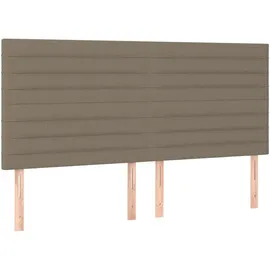 vidaXL Boxspringbett mit Matratze Taupe 180x200 cm Stoff