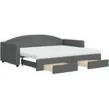 vidaXL Tagesbett 90 x 200 cm Dunkelgrau