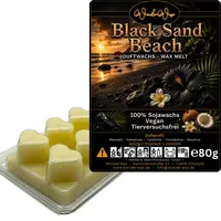 WonderWax Duftwachs Wax Melts für Duftlampe, 6 Herzen Duftmelt Wachsmelt Sojawachs Duftwachs Würfel für Raumdüfte, Wachs Duftöl Winter Indoor Schmelzen für Aromalampe Black Sand & Beach