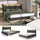 VitaliSpa Polsterbett Anthrazit, Holzwerkstoff, Rechteckig, Schlafzimmer, Betten