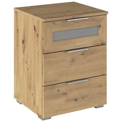 Nachtkästchen Mars 3L-GR Eiche Artisan/Klar