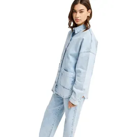 Roxy Shirtjacke "Kick Back Washed", Damen, Gr. XS, sunbleached, Obermaterial: 74% Baumwolle, 25% Recycled Baumwolle, 1% Elasthan., Shirts Shirtjacke