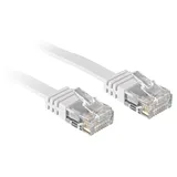 Lindy 47501 RJ45 Netzwerkkabel, Patchkabel CAT 6 U/UTP Weiß 1 m Cat6, RJ-45