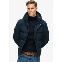 Superdry Steppjacke »Everest Hooded Puffer Jacket«, mit Kapuze, blau