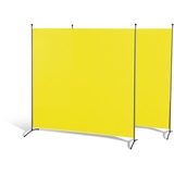 GRASEKAMP Doppelpack Stellwand 180x180 cm - gelb - Paravent Raumteiler Trennwand Sichtschutz