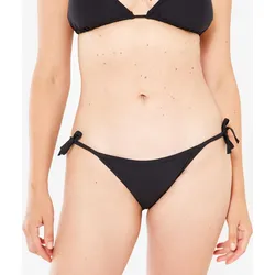 Bikini-Hose Damen seitlich gebunden strukturiert Sofy schwarz rauchschwarz DE 34 / FR 36