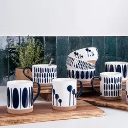 Mikonos 35cl x3 Tasse - Dekor Rund Steingut Table Passion