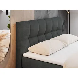 MKS Meble Boxspringbett 160x200 mit Doppelbettkasten - Matratze H3, Topper T25