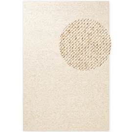 HANSE HOME BT Carpet Wolly Teppich – Wohnzimmerteppich Flachgewebe Kurzflor Woll-Optik Wolle Skandi-Look Esszimmer, Wohnzimmer, Kinderzimmer, Schlafzimmer – Creme, 60x90cm
