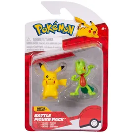 Pokémon Battle Figuren Pack: Pikachu und Geckabor, 2 detaillierte Figuren