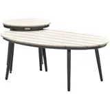 Garden Impressions MARGRIET SET Alu Loungetisch Beistelltisch Balkontisch Nonwood