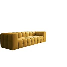 Fun Möbel Couch Stoff 4-Sitzer Gelb