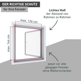 WINDHAGER Insektenschutz Fenster Plus 130 x 150 cm Weiß