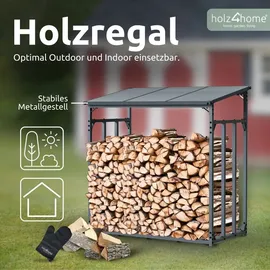 holz4home® Kaminholzunterstand Metall M (1.4RM 2SRM)