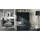 Vladon Standvitrine Morena V2 91,5 x 136,5 x 37 cm Grau/Schwarz