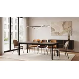 WFL GROUP Elan 160 x 76 x 90 cm ausziehbar Eiche braun