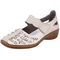 Rieker Damen Leder Mary Jane Schuhe (Numeric_6_Point_5) Beige, beige, 40 EU - 40 EU