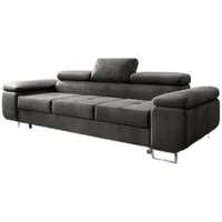 Luxusbetten24 Schlafsofa Designer Sofa Siera, mit Schlaffunktion grau