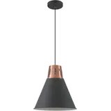 Gtv GIANNI 3-flg. E27 32 cm schwarz/gold Metall