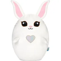 squishbrubies Hazel der Hase - 35 cm Kuscheltier - Superweiches Plüsch Stofftier zum Kuscheln, Verschenken und Sammeln - Weiß/Silber/Rosa