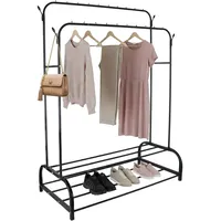 Relaxdays Kleiderständer 155 x 110 x 55 cm schwarz