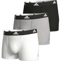 Adidas Sportswear Boxer Active Flex Cotton 3er-Pack, mit weicher Nahtverarbeitung und tonalem Logo, schwarz-weiß