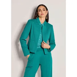 Madeleine Stilvoller Businessblazer mit Stehkragen in petrol | Gr.: 38