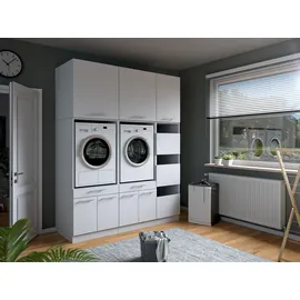 laundreezy Mehrzweckschrank-Set 186 x 238 x 68 cm Weiß