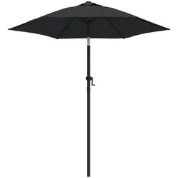 vidaXL Sonnenschirm Schwarz 200 x 224 cm Aluminium