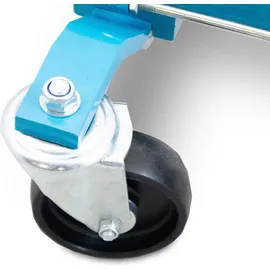 BITUXX 2x Bituxx Rangierhilfe Rangierheber mechanisch Wagenheber Auto Rangierroller Rangierheber belastbar bis 560 kg pro Rangierroller (Blau)