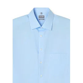 Olymp Businesshemd OLYMP "OLYMP Luxor, comfort fit, New Kent", Herren, Gr. 43, Normaler Arm, blau, 100% Baumwolle, Hemden