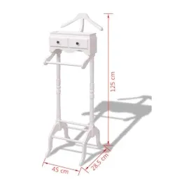 vidaXL Garderobenständer mit Schubladen Kiefer Weiß