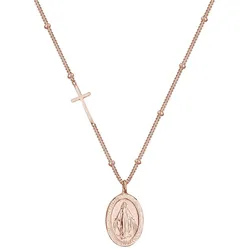 Elli Kreuz Kugeln Marienbild 925 Silber Ketten   Damen 