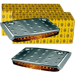 2x Hella Blinker Gelb Ladebordwand Beidseitig Blinkleuchten Satz: Blinkleuchte Auwärter: 825bl011 Daf: 0882235 Scania: 2332516 Scania: 20223891 Kögel: