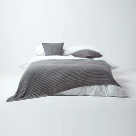 Homescapes Strickdecke 150 x 200 cm Grau/Silber