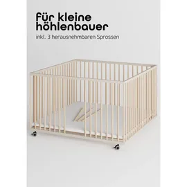 Sämann Laufgitter Matratze SleepPlus, Lattenrost – Sprossen sahara dust/natur, | Gr.: 120x120 cm,