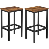VASAGLE Barhocker, 2er Set, Industriestil