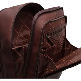 The Chesterfield Brand Wax Pull Up Detroit | Rucksack 14" 39 cm - Dunkelbraun