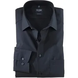 Businesshemd OLYMP "Luxor modern fit", Herren, Gr. 37, N-Gr, blau (kobaltblau), Obermaterial: 100% Baumwolle, Langarm, Hemden