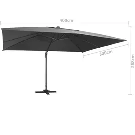 vidaXL Ampelschirm 400 x 300 cm Anthrazit