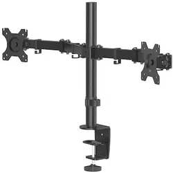 Hama 00118491 Monitorhalterung, 2 Monitore, höhenverstellbar, schwenk-/neigbar, 13“ - 32