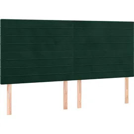 vidaXL Boxspringbett 180 x 200 cm Dunkelgrün
