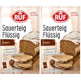 RUF Roggen Sauerteig flüssig, Profizutat mit hohem Roggenanteil für ein klassisches Sauerteigbrot oder Brötchen aus Sauerteig, 1x70g (Packung mit 2)