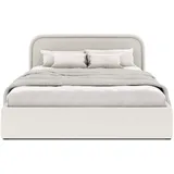 FEDVE Polsterbett, Creme, Textil, 140x200 cm, Schlafzimmer, Betten, Polsterbetten