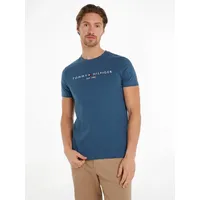 Tommy Hilfiger T-Shirt » LOGO TEE«, aus reiner, nachhaltiger Baumwolle Gr. L, aegean sea, , 44886164-L