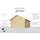 Karibu Garage Stephan 3,38 x 4,89 m beige inkl. Seitenwand