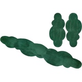 my home Bettumrandung »Microfaser Teppich Magong, besonders weich, sehr feiner Flor«, (3 tlg.), grün