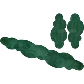 my home Bettumrandung »Microfaser Teppich Magong, besonders weich, sehr feiner Flor«, (3 tlg.), grün