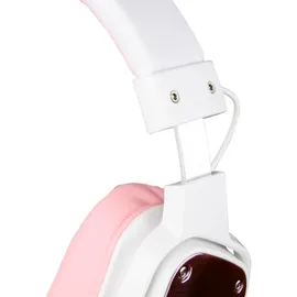 SADES Dpower SA-722 Gaming Headset, weiß/pink, 3,5 mm Klinke, kabelgebunden, Stereo, Over Ear, PC, PS4 u. 5, Xbox, Nintendo Switch