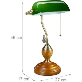 Relaxdays Bankerlampe Grün